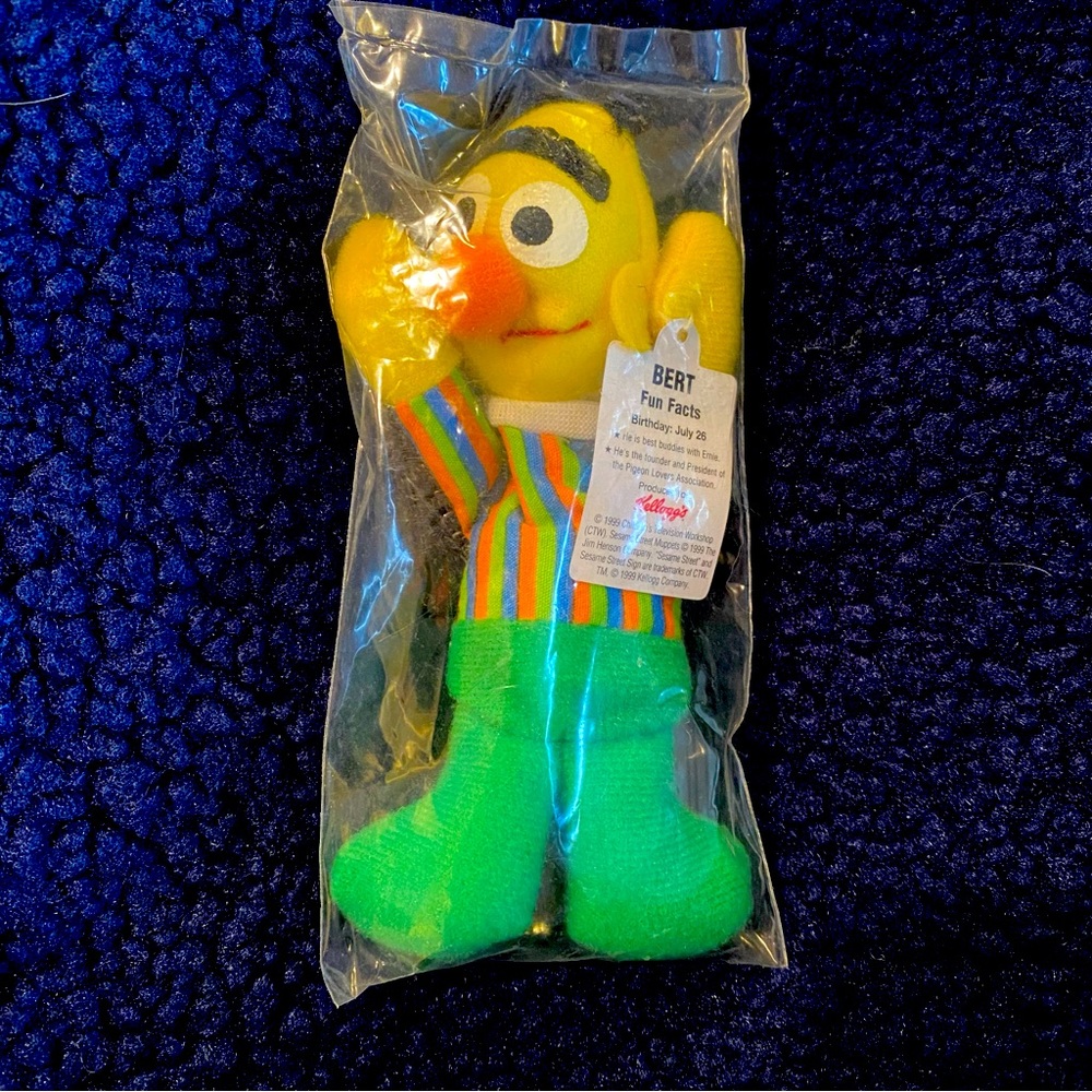 Vintage Kellogg’s plush Bert Sesame Street Mini Beans